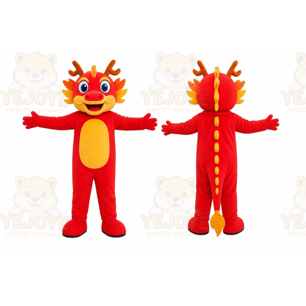 Red Dragon Mascot Costume