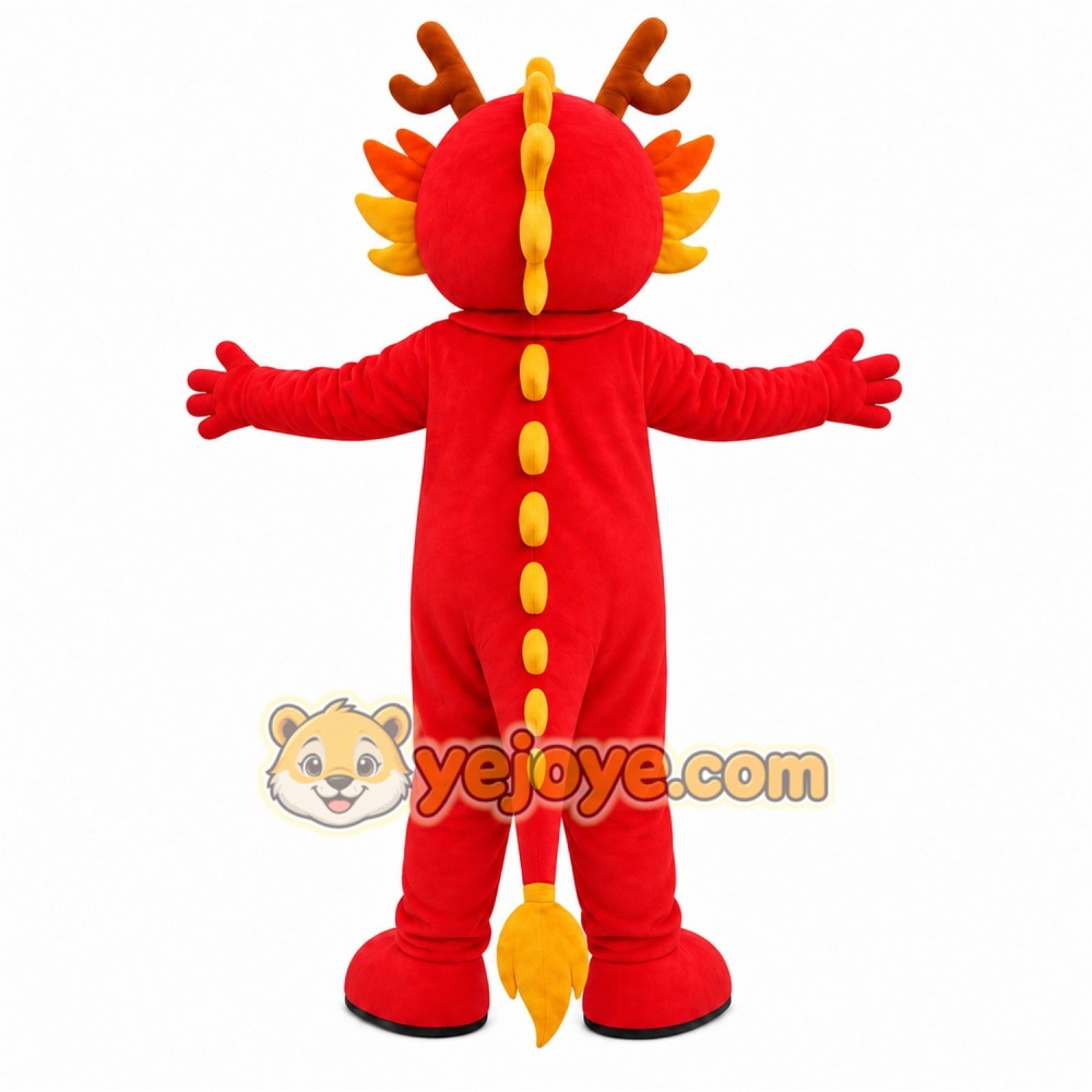 Red Dragon Mascot Costume Red Dragon Mascot Costume