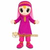 Purple Dress Girl Mascot Costume Purple Dress Girl Mascot Costume