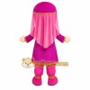 Purple Dress Girl Mascot Costume Purple Dress Girl Mascot Costume