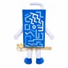 Blue Drink Carton Mascot Costume Blue Drink Carton Mascot Costume