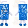Blue Drink Carton Mascot Costume