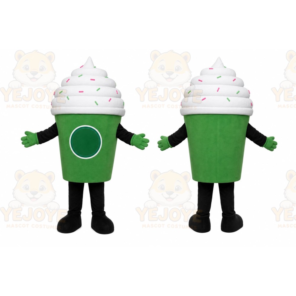 Green Drink Cup Mascot Costume