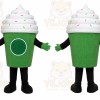Green Drink Cup Mascot Costume
