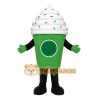 Green Drink Cup Mascot Costume Green Drink Cup Mascot Costume