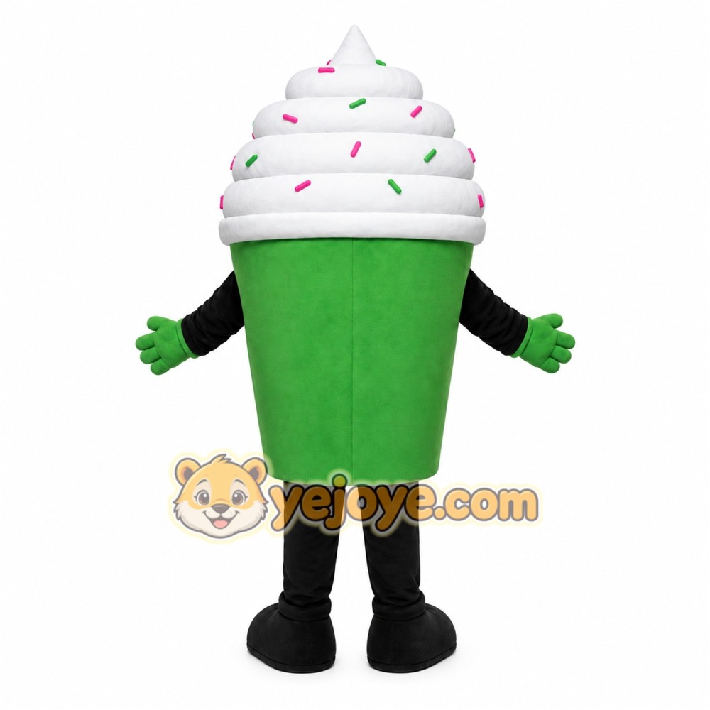 Green Drink Cup Mascot Costume Green Drink Cup Mascot Costume