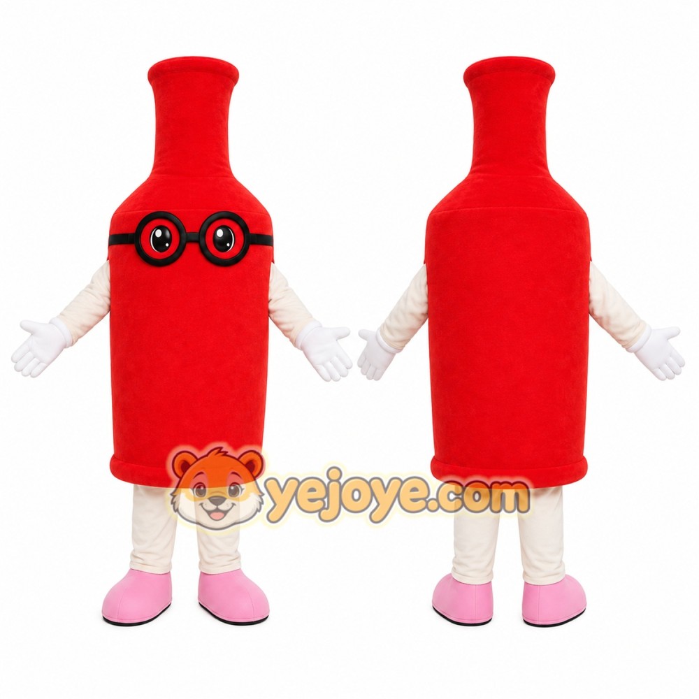 Red Bottle Mascot Costume