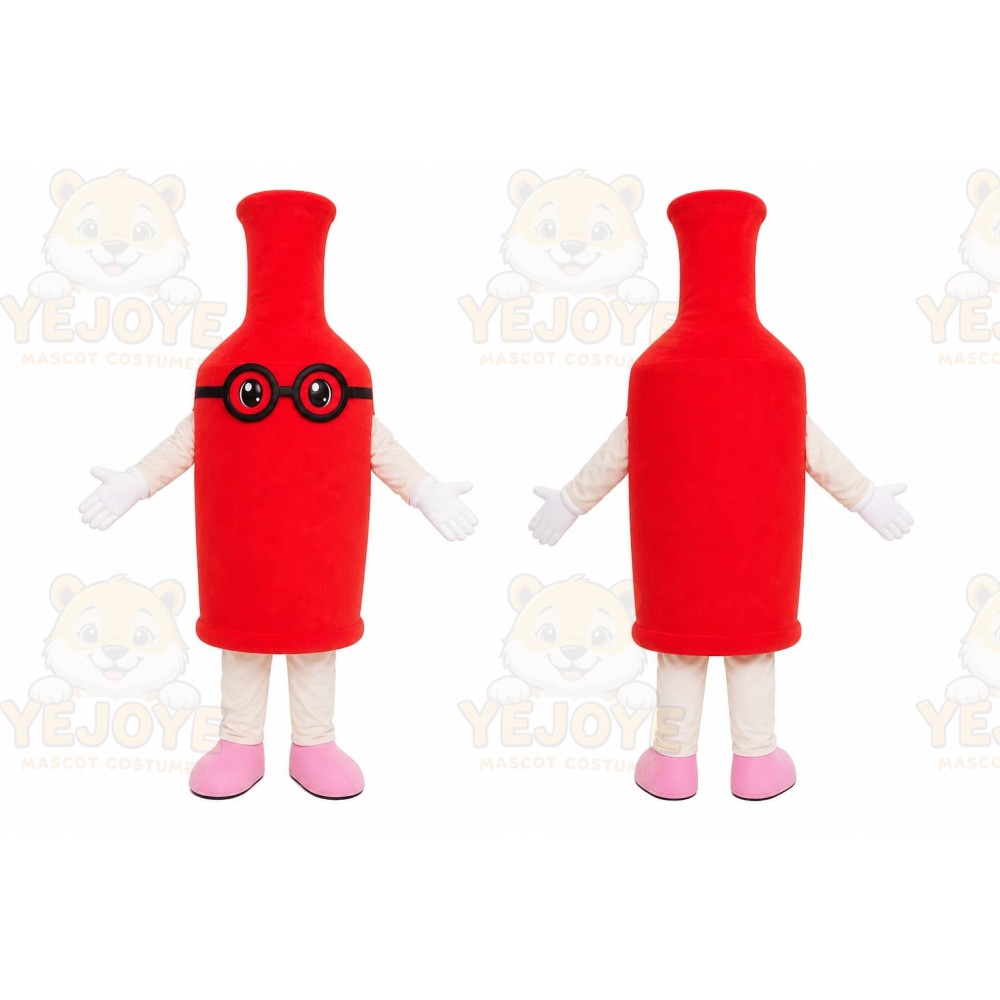 Red Bottle Mascot Costume