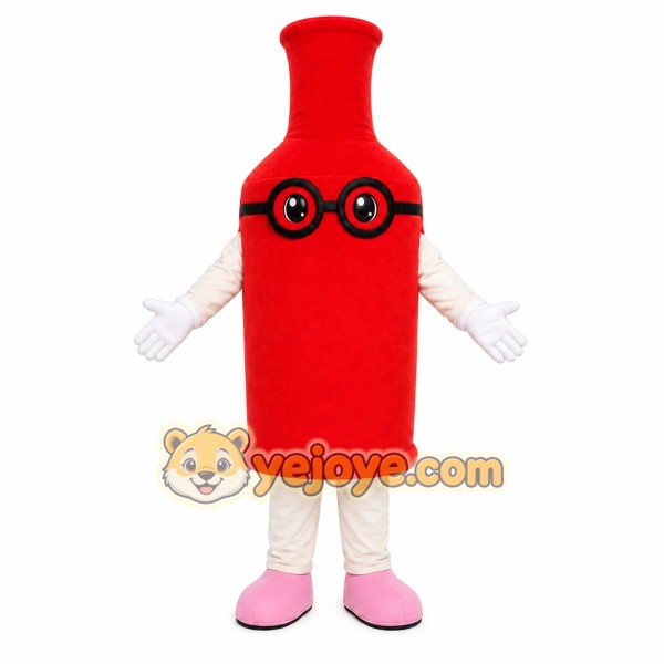 Red Bottle Mascot Costume