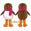 Brown Penguin Scarf Mascot Costume Brown Penguin Scarf Mascot Costume