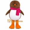Brown Penguin Scarf Mascot Costume Brown Penguin Scarf Mascot Costume