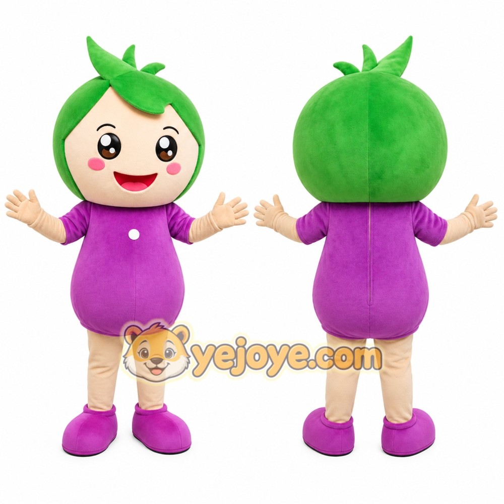 Green Girl Mascot Costume Green Girl Mascot Costume