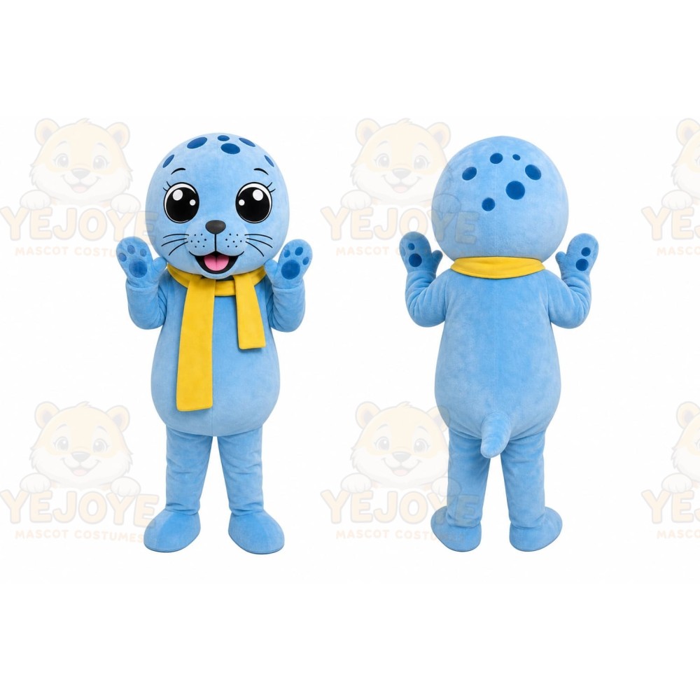Blue Puppy Scarf Mascot Costume