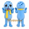 Blue Puppy Scarf Mascot Costume Blue Puppy Scarf Mascot Costume