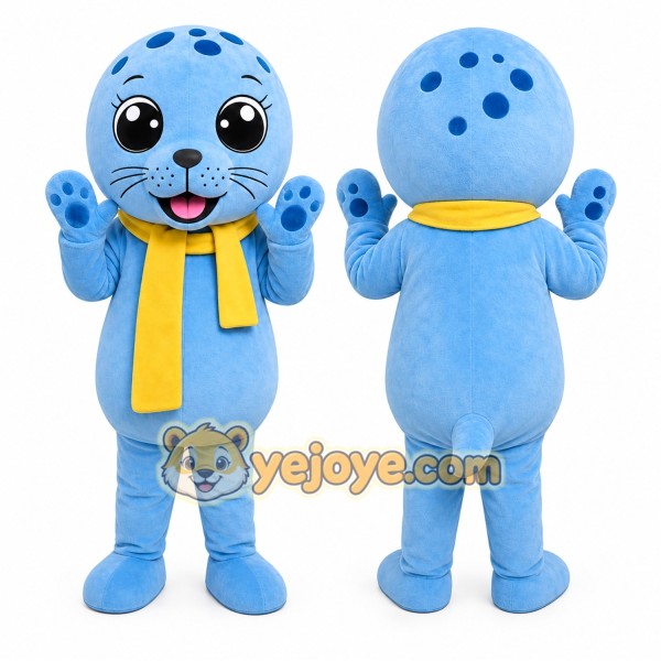 Blue Puppy Scarf Mascot Costume