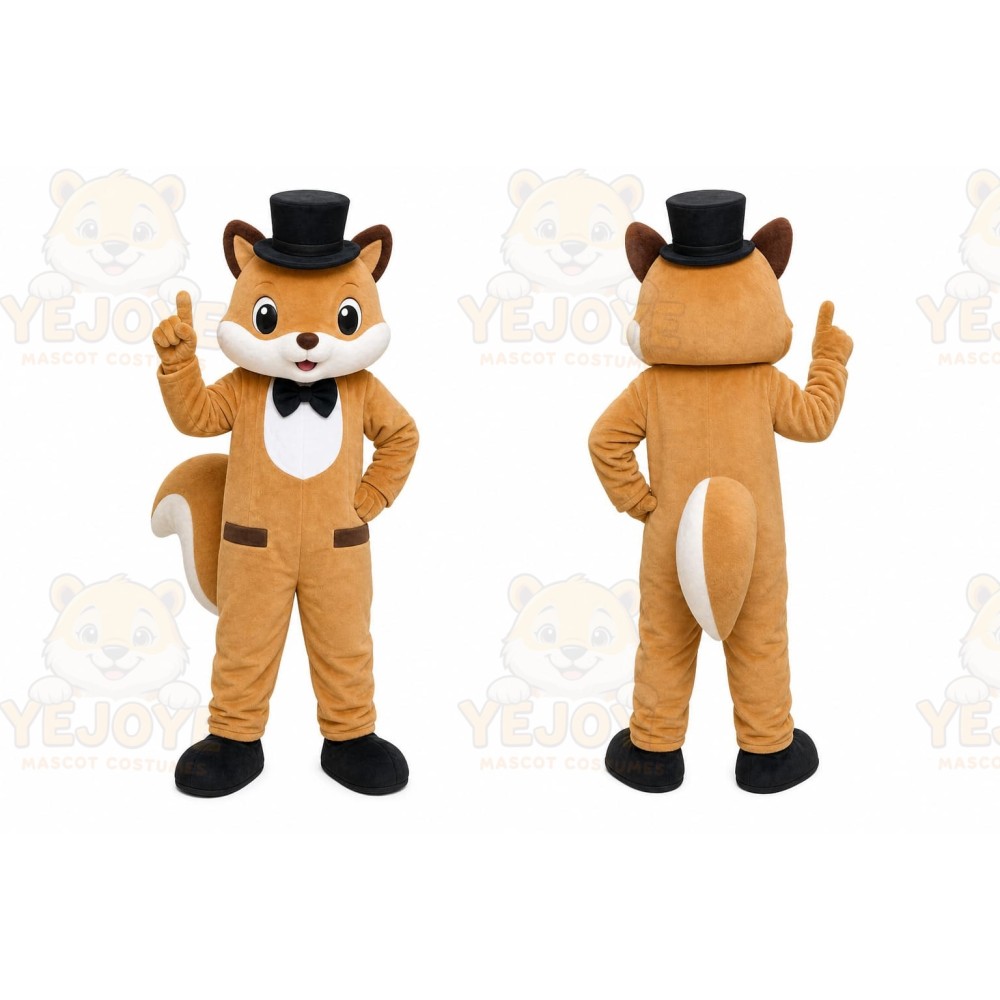 Top Hat Fox Mascot Costume