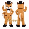 Top Hat Fox Mascot Costume Top Hat Fox Mascot Costume