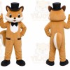 Top Hat Fox Mascot Costume
