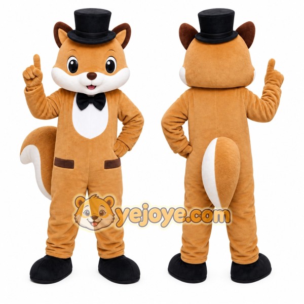 Top Hat Fox Mascot Costume