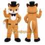 Top Hat Fox Mascot Costume