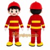 Firefighter Boy Mascot Costume Firefighter Boy Mascot Costume
