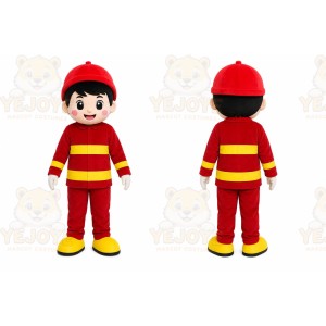 Firefighter Boy Mascot Costume