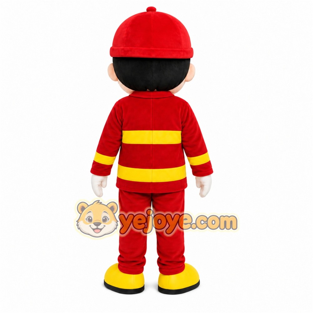 Firefighter Boy Mascot Costume Firefighter Boy Mascot Costume