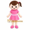 Pink Dress Girl Mascot Costume