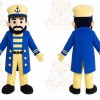 Blue Captain Mascot Costume