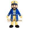 Blue Captain Mascot Costume Blue Captain Mascot Costume