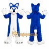 Blue Husky Mascot Costume
