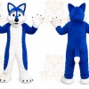 Blue Husky Mascot Costume