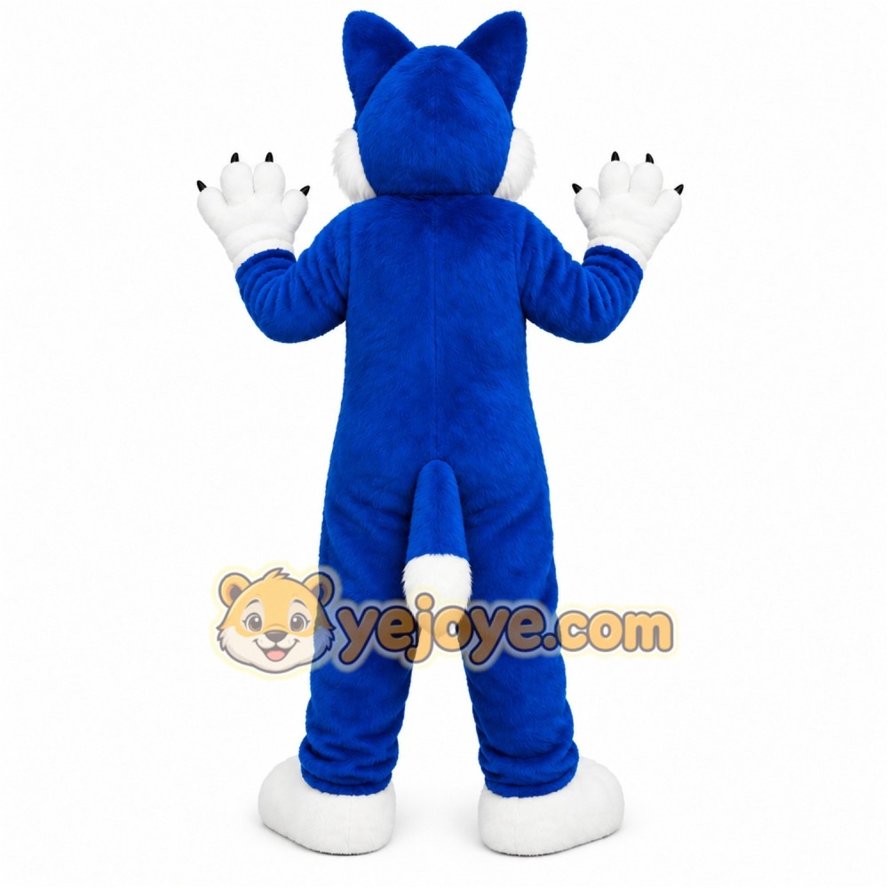 Blue Husky Mascot Costume