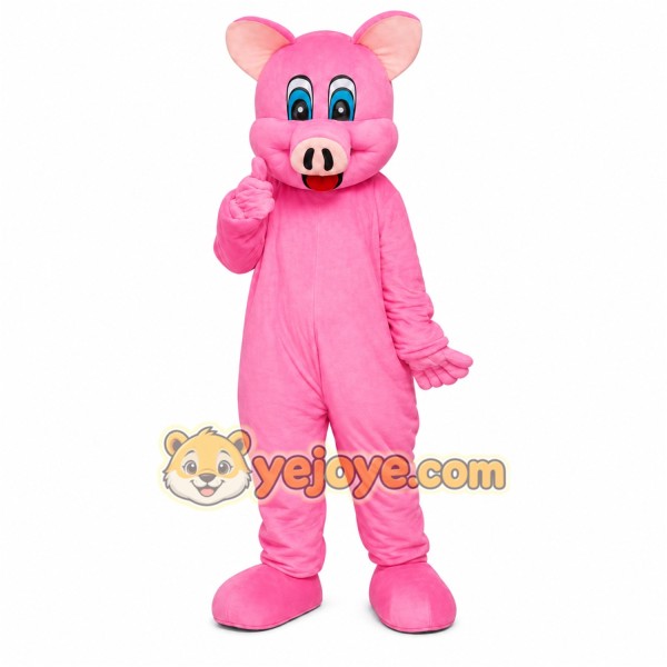 Pink Pig Mascot Costume