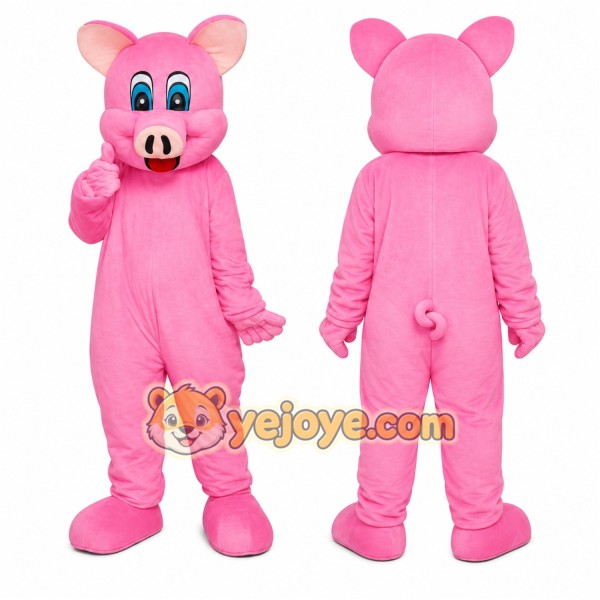 Pink Pig Mascot Costume