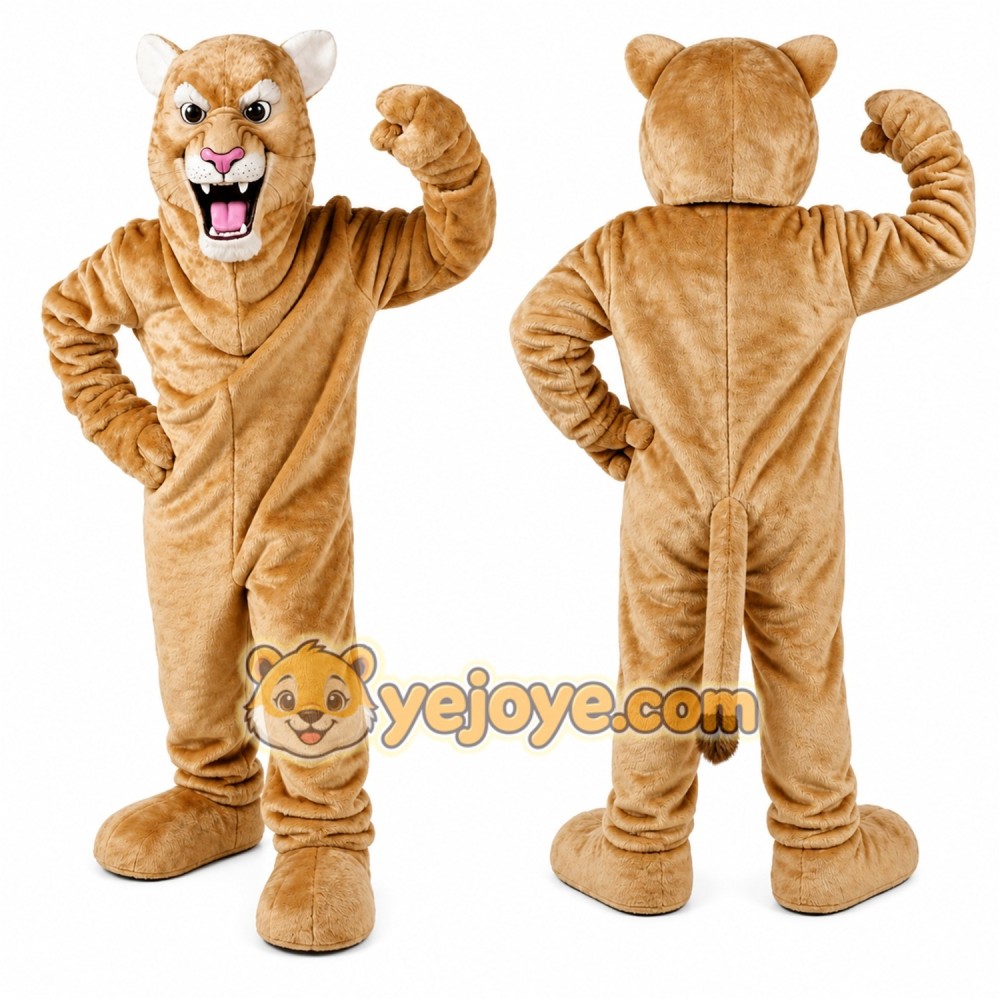 Tan Lion Mascot Costume Tan Lion Mascot Costume