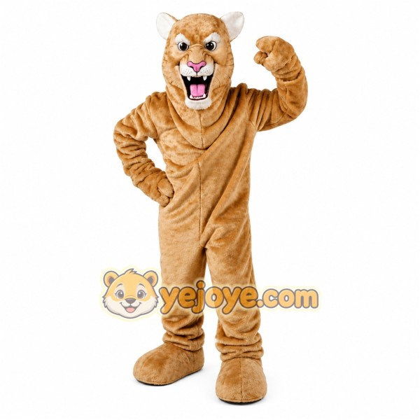Tan Lion Mascot Costume