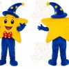 Yellow Star Wizard Mascot Costume