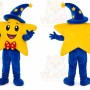 Yellow Star Wizard Mascot Costume