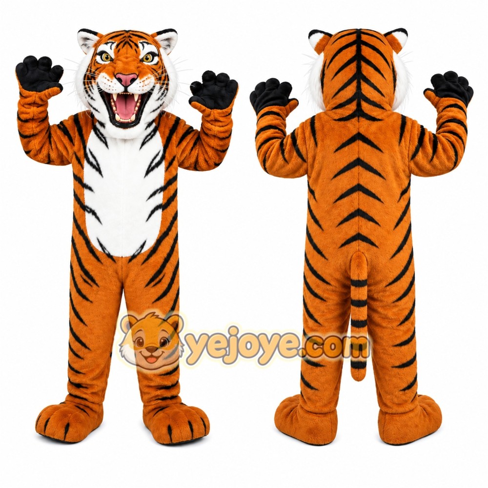 Orange Tiger Mascot Costume