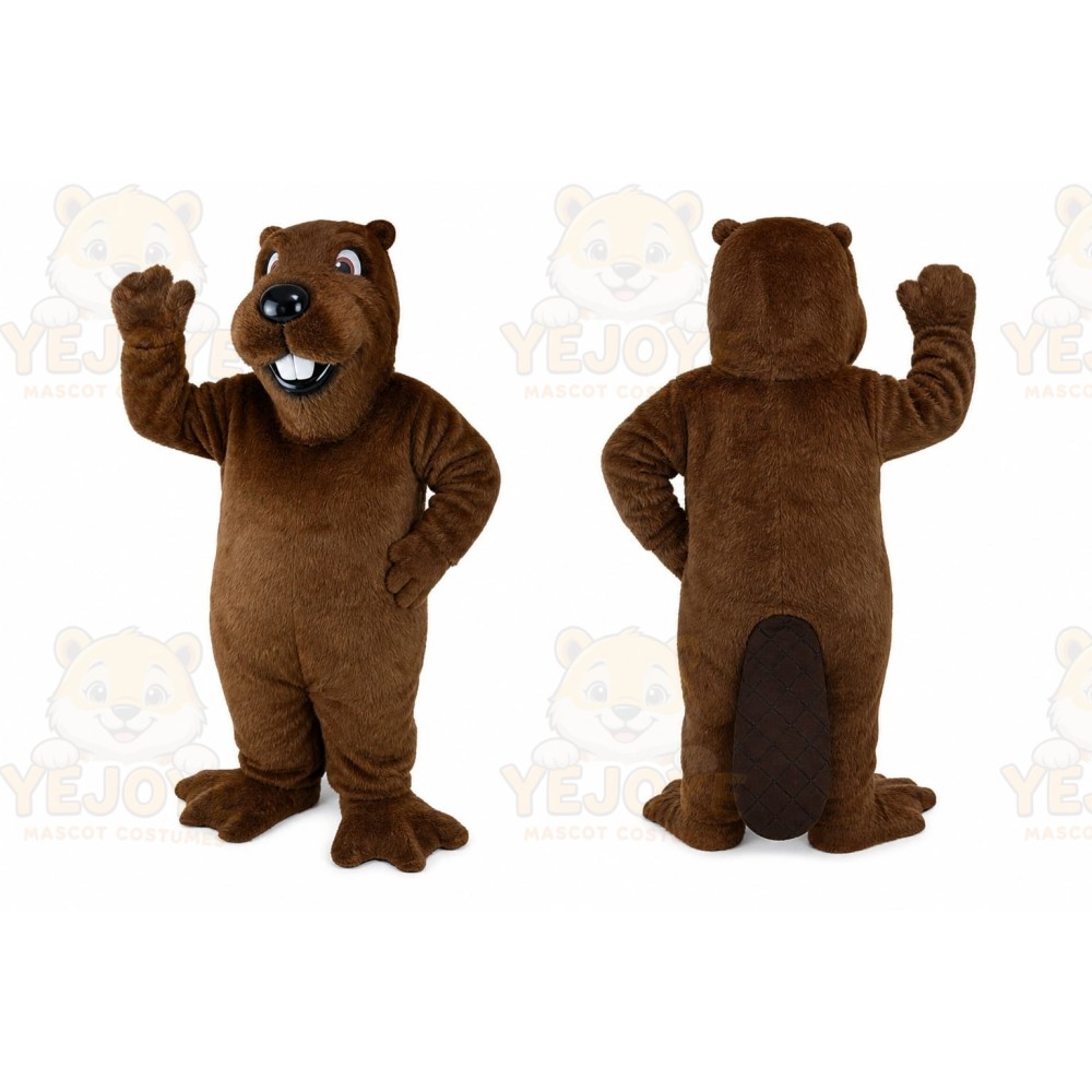 Brown Beaver Mascot Costume