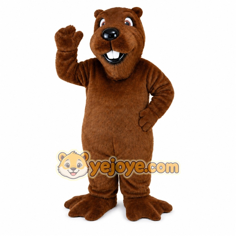 Brown Beaver Mascot Costume Brown Beaver Mascot Costume