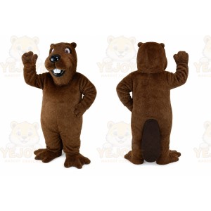 Brown Beaver Mascot Costume