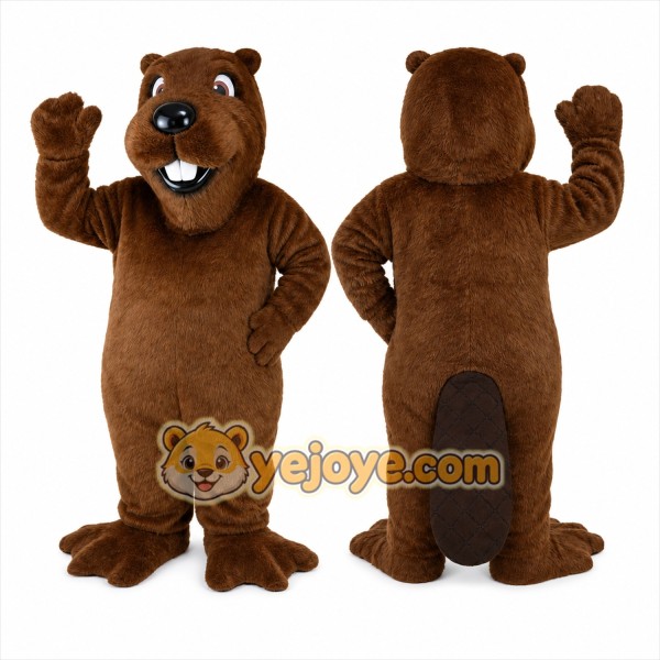 Brown Beaver Mascot Costume