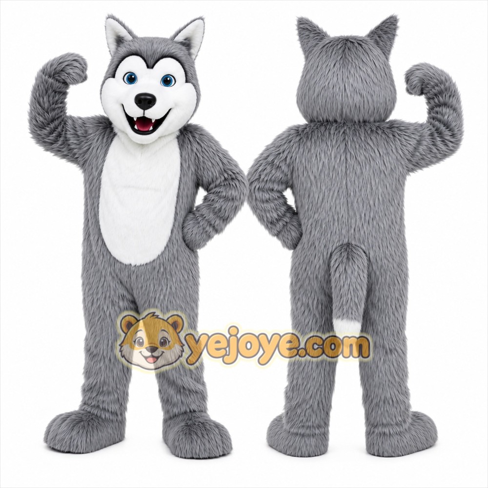 Gray Wolf Mascot Costume Gray Wolf Mascot Costume