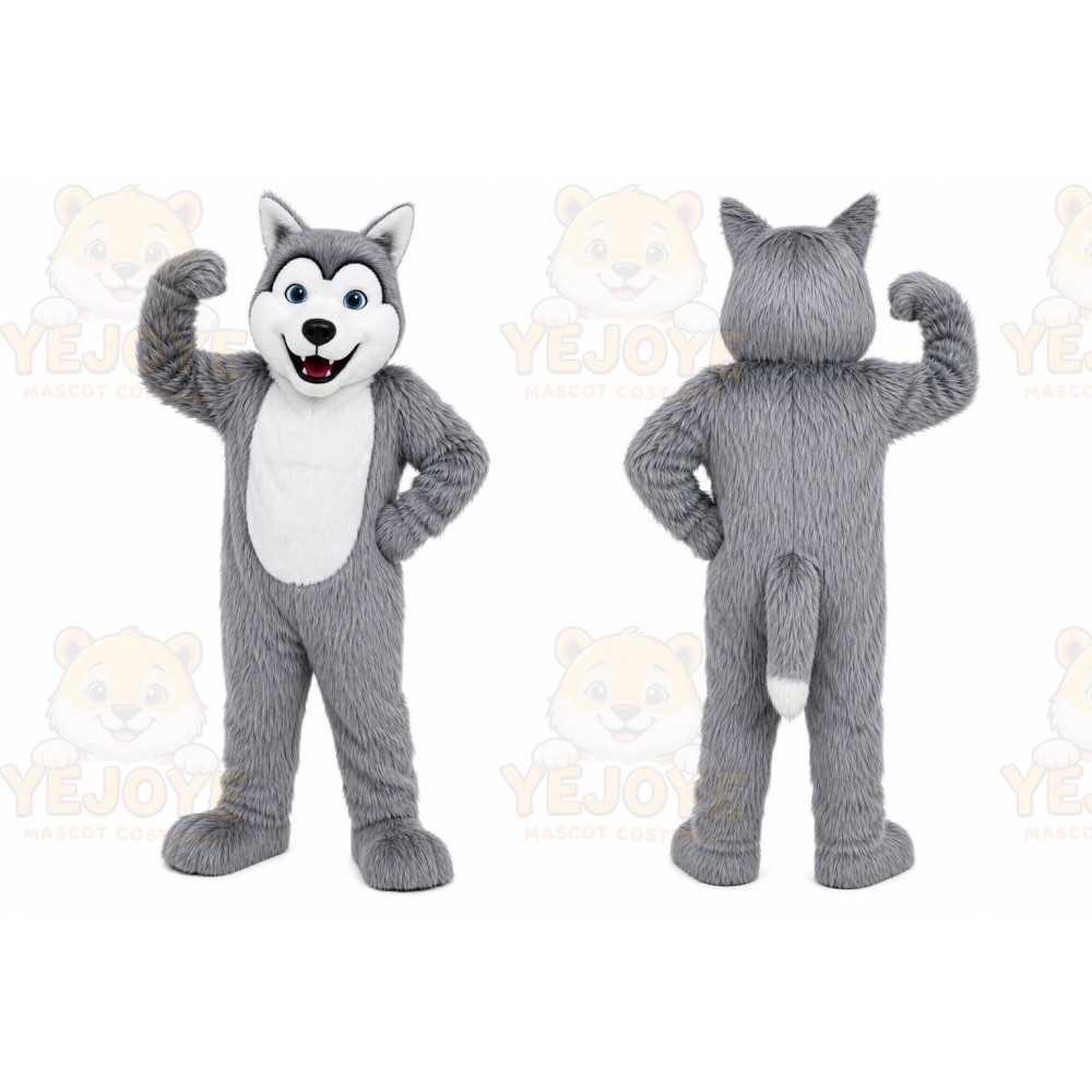 Gray Wolf Mascot Costume