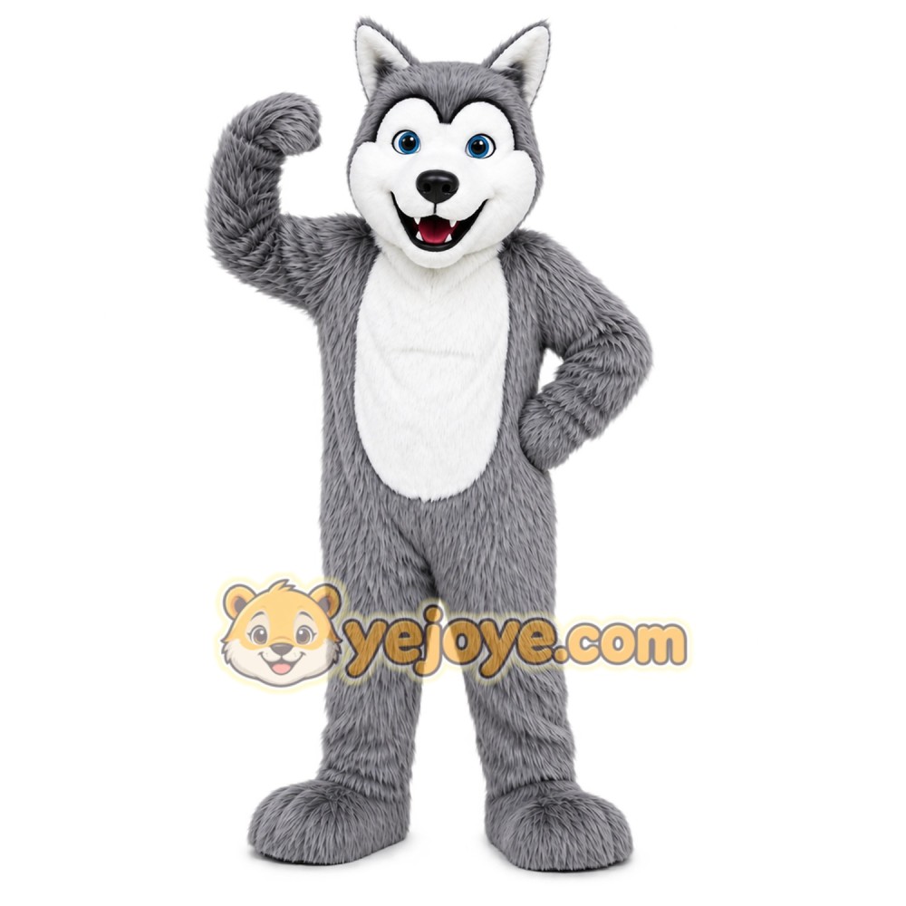 Gray Wolf Mascot Costume Gray Wolf Mascot Costume