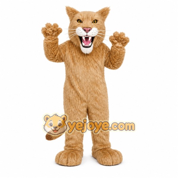 Tan Lion Mascot Costume