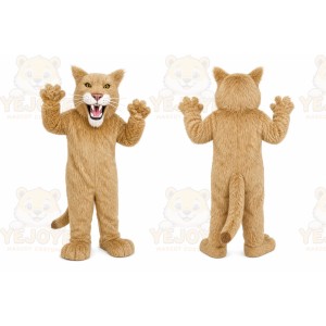 Tan Lion Mascot Costume