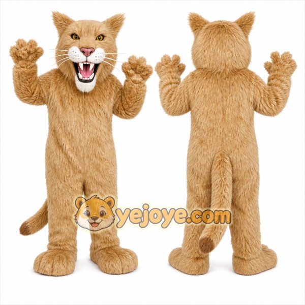 Tan Lion Mascot Costume